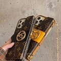  LV leather case with bag chain for iphone 13 pro max 12 pro max 11 pro xs max