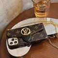  LV leather case with bag chain for iphone 13 pro max 12 pro max 11 pro xs max