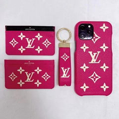     uit     eather phone case Key chaint     ard bag 3 in 1 