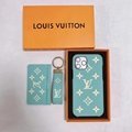 LV suit LV leather phone case Key chaint LV card bag 3 in 1 