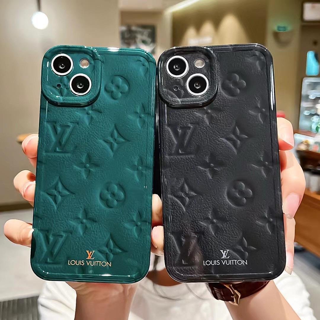 Green black lv phone case for iphone 13 pro max 12 pro max 11 pro max xs max xr