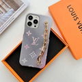 Gradient lv chain phone case for iphone 13 pro max 12 pro max 11 pro max x xr 7 