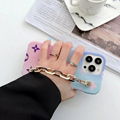 Gradient lv chain phone case for iphone 13 pro max 12 pro max 11 pro max x xr 7 