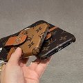 LV leather phone case with card bag and LOGO for all iphone model