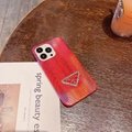 Beautiful Prada leather phone case with new logo for iphone 14 pro max 13 pro