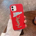 YSL leather phone case with new logo and card for iphone 14 pro max 13 pro max 