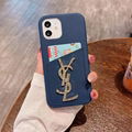 YSL leather phone case with new logo and card for iphone 14 pro max 13 pro max 