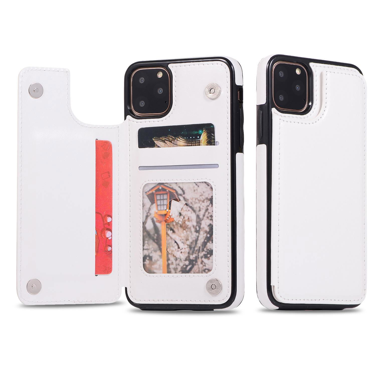 Leather phone case with card bag and wallet for iphone samsung phone case 5