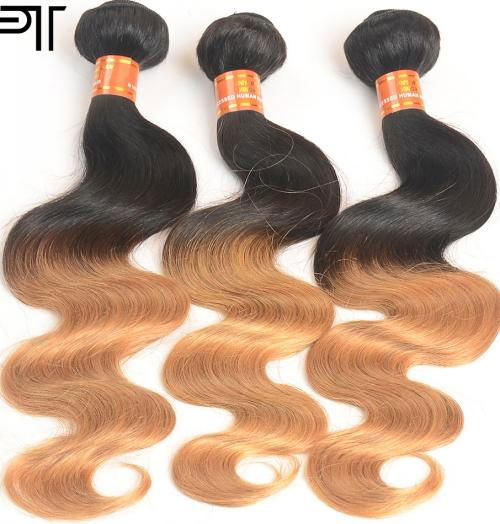 new 10A Ombre Brazilian Body Wave Human Hair Bundles Blonde Brazilian Wave hair 2