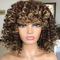 2024 new fashion Curly wigs Simulation Human Hair full wave wig good quality 