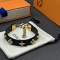 hot new hand wrist Gold/Silver Bracelet  wristband LV leather wrist Jewellery