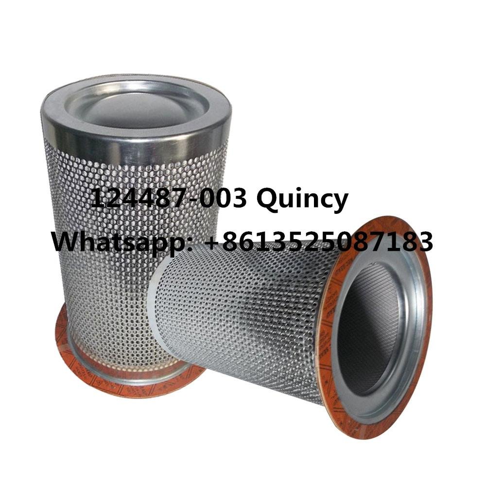 Oil Gas Separation Filter 124487-003 for Quincy Screw Air Compressor 