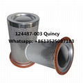 Oil Gas Separation Filter 124487-003 for Quincy Screw Air Compressor 