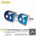 Xukim KCL019 Gifts for Men Map Cufflinks