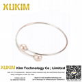 Xukim KPB001 925 Silver Pearl Bangles Bracelets for Women 4