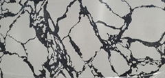  Luxury Artificial Calacatta White Quartz Stone 