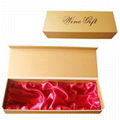 High Quality Flip Top Cardboard Single Bottle Wine Box With Satin Insert