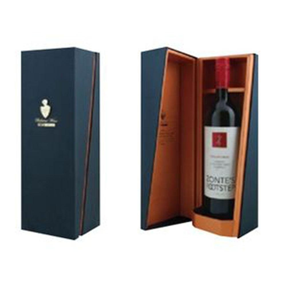 High Quality Flip Top Cardboard Single Bottle Wine Box
