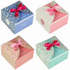 Folding Cake Boxes with Ribbon