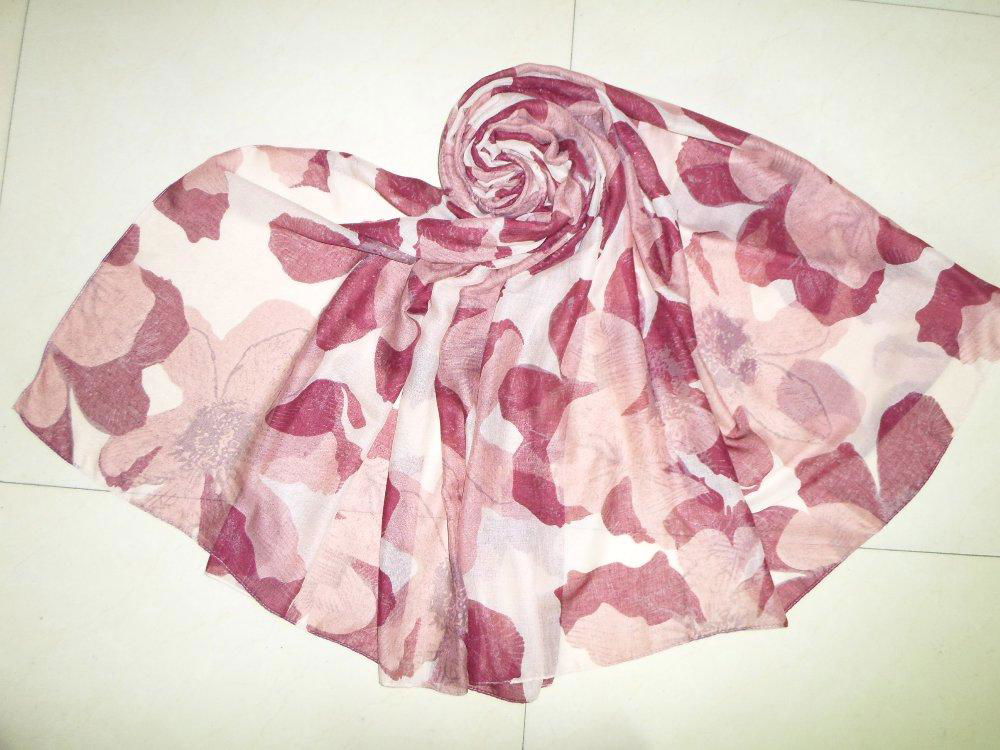 polyester printed summer spring woven light scarf shawls 3