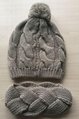 winter acrylic dot yarn knitted beanie hat headband set 3