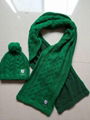 Knit Acrylic Jacquard Football Soccer Sport Fans Winter Scarf Shawls with Log 3