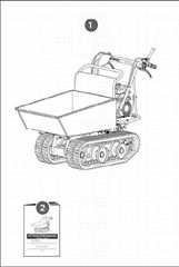  300kg load mini dumper crawler machine with CE