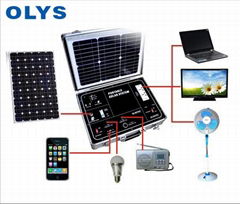 Portable solar generator solar home emergency power system