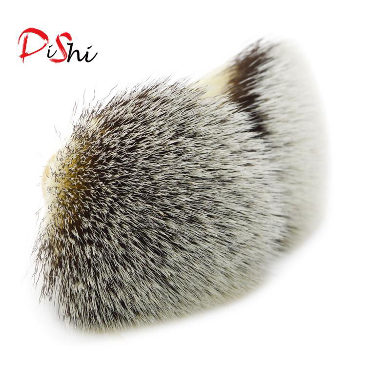 Top quality customer size silver tip super two band black pure badger hair flat 
