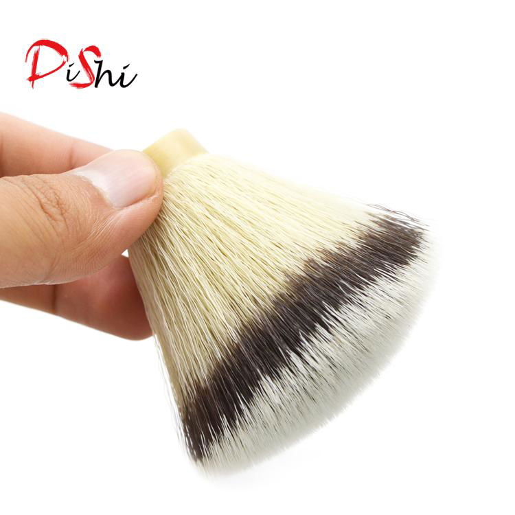 Top quality customer size silver tip super two band black pure badger hair flat  3
