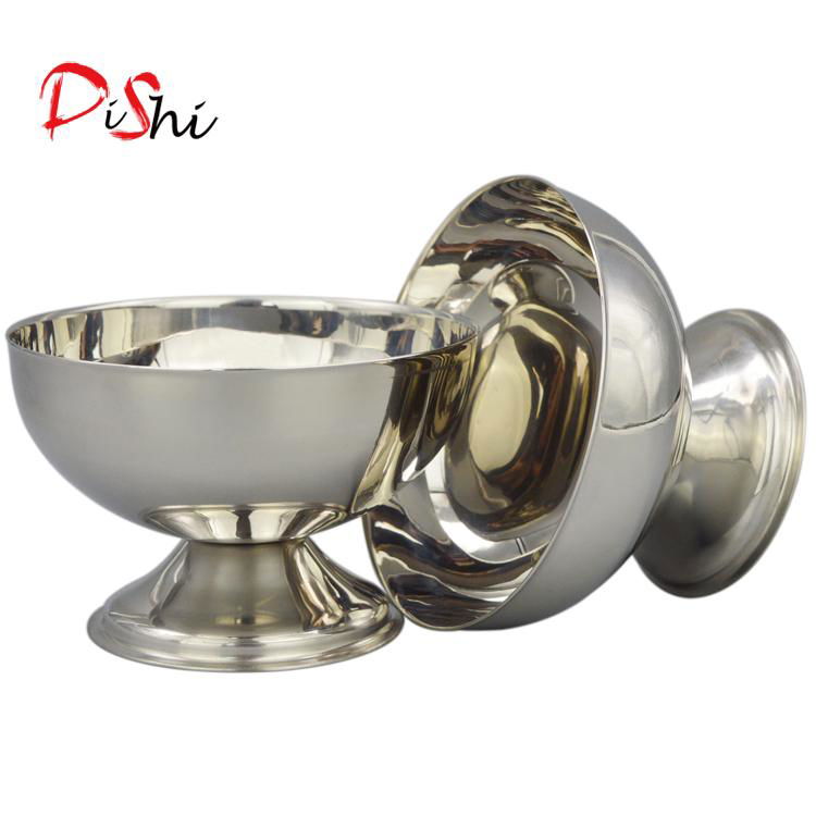 A stainless steel bowl for men's shaving brushes sold in bulk 2