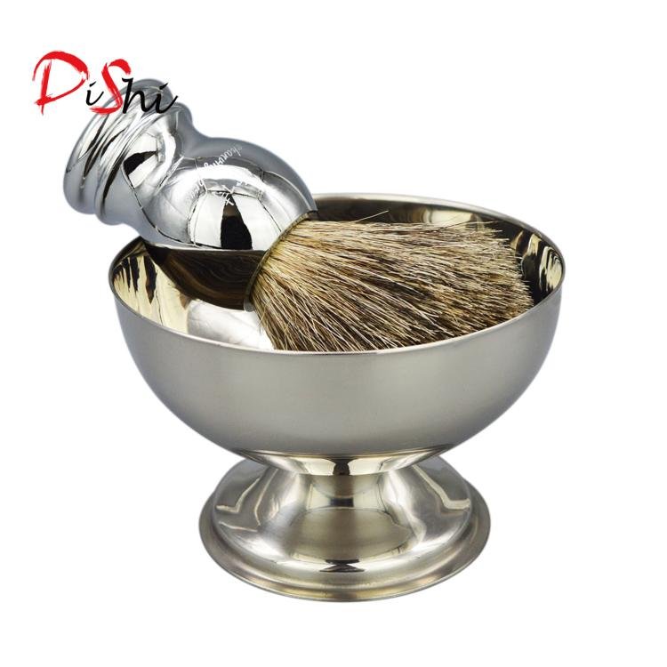 A stainless steel bowl for men's shaving brushes sold in bulk 3