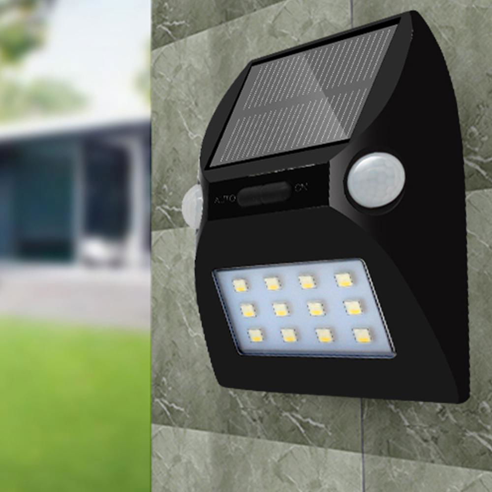 Dual-headed solar Motion sensor Light With 12 LEDs 4