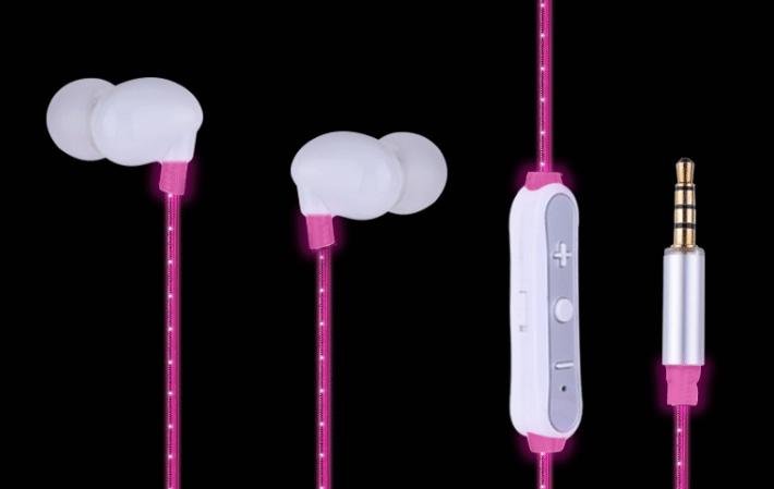 Hot New Products Innovative Product LED Light Glowing Earphone For phone