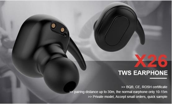 TWS mini wireless headphone earphone with charging box