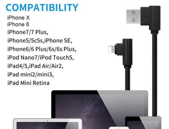 Wholesale Angled USB Charger Cable Fast Speedy Charging & Data Sync Cable Adapte
