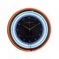 Wholesale Neon Light 15 Inch Wall Decoration Clock 