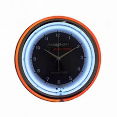 Wholesale Neon Light 15 Inch Wall Decoration Clock 