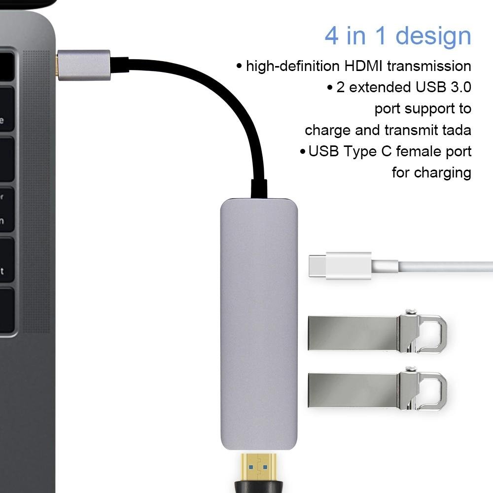 HDMI Usb 3.0 4 Port Usb Type C Hub Bolt For Macbook Pro Hub 2