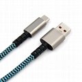 [Topsale!]3A Nylon Braided Usb C Cable Type C Usb 3.0 Data Cable 2