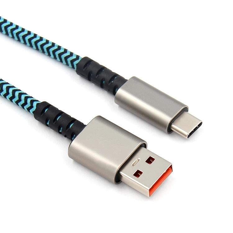 [Topsale!]3A Nylon Braided Usb C Cable Type C Usb 3.0 Data Cable