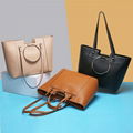 Moon bag women handbag with metal round handle tote bag 2