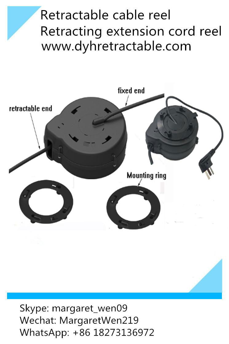 wholesale durable power extension cord reel retractable 2