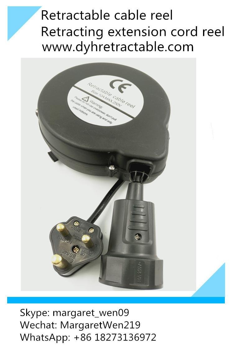 wholesale durable power extension cord reel retractable 3