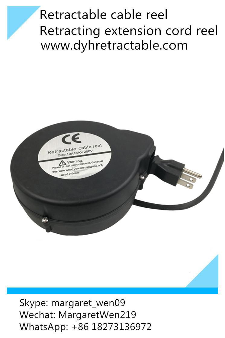 wholesale durable power extension cord reel retractable 4