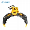 Hydraulic Rotating Stone Grapple for Excavator  3