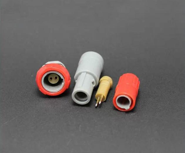 塑料頭2針單定位推拉自鎖連接器