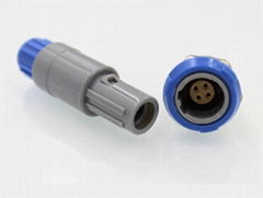 4pin40degree Plastic Push-pull self-locking connector 