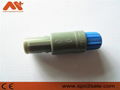 Plastic Push-pull connector medical connector single notch 6pin
