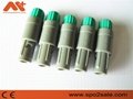 Plastic Push-pull connector medical connector 6pin80degree 2